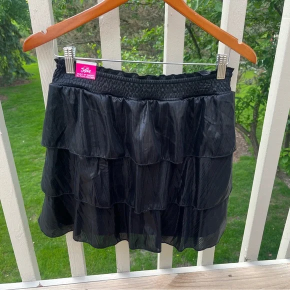 NWT Girl’s Tiered Black Party Skirt by Justice - Picture 7 of 8